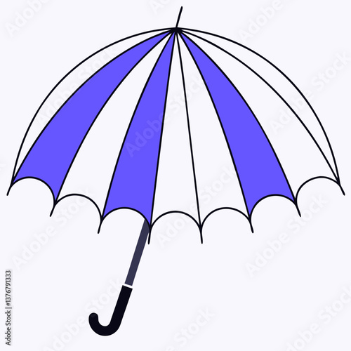 bold gorgeous Scalable monoline umbrella. Flat color, symmetrical design. VECTOR FORMAT with Scalable Design. crisp