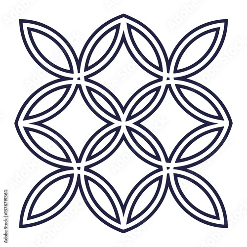 timeless vintage Geometric pattern of interlocking squares. Clean lines, flat color, scalable design. VECTOR FORMAT with Scalable Design. exclusive