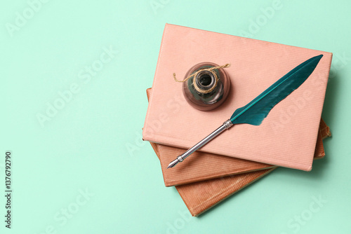 Books with nib pen and inkw...