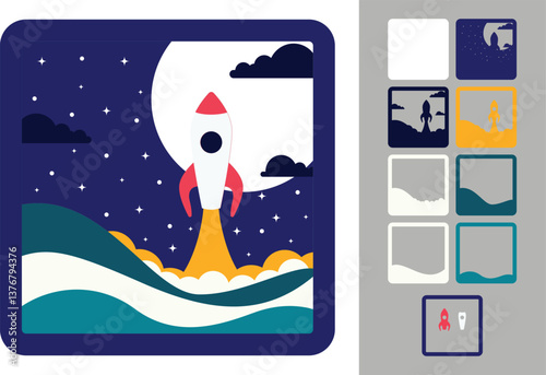 Space Exploration paper craft 3d multilayered crafting design