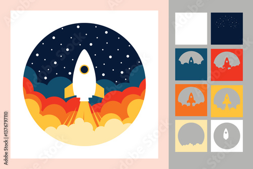 Space Exploration paper craft 3d multilayered crafting design