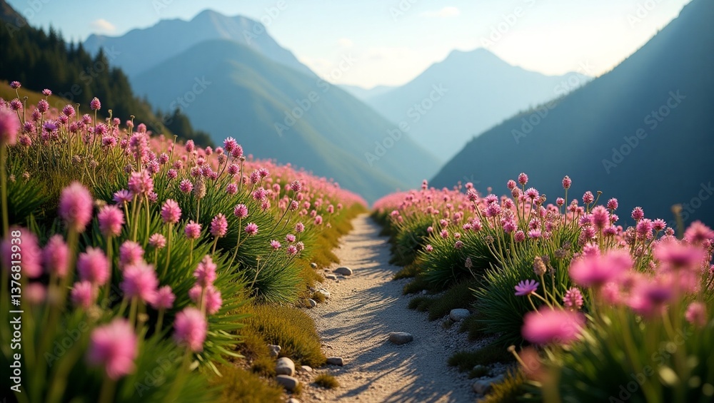 Obraz premium spring in the mountains - Generated AI