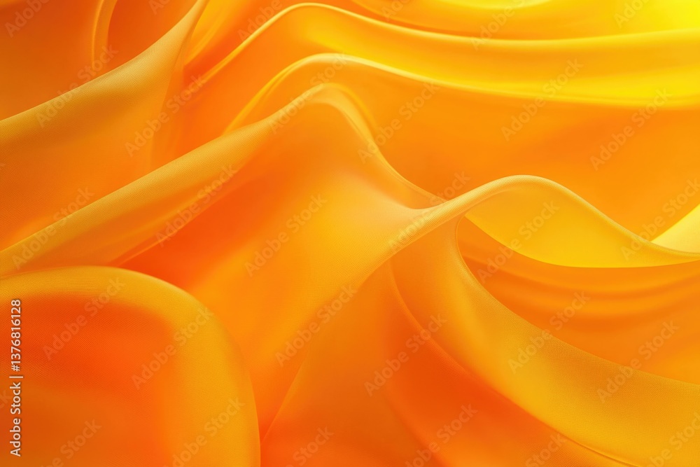 Obraz premium Smooth, wavy drapes in warm light