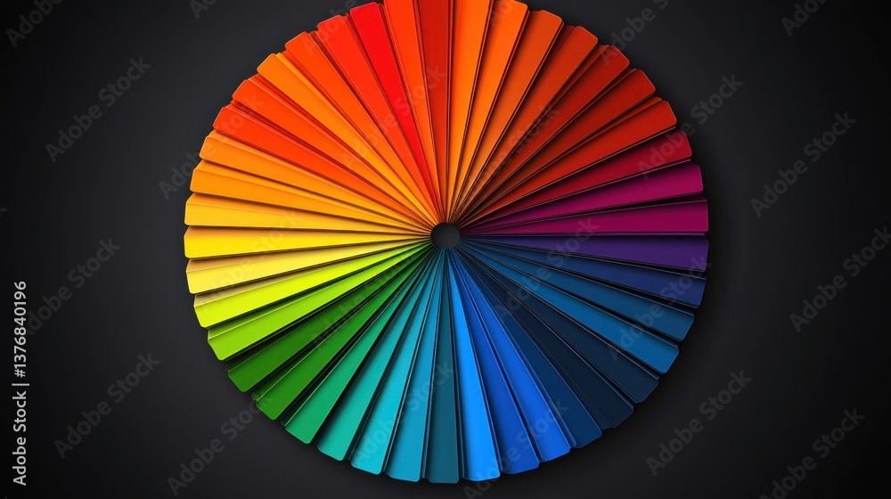 Obraz premium Vibrant Spectrum: A Colorful Circular Display of Hues