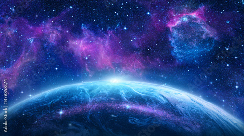 Seamless Space Texture – Cosmic Nebula Background

