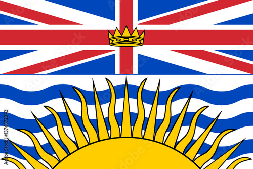 British Columbia Canada flag background