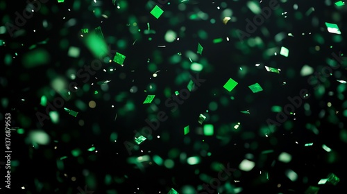Winning Moment: Green and White Confetti