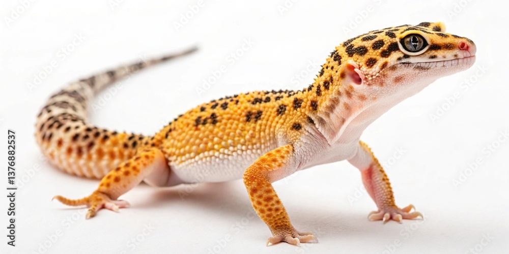 leopard gecko isolated on white background