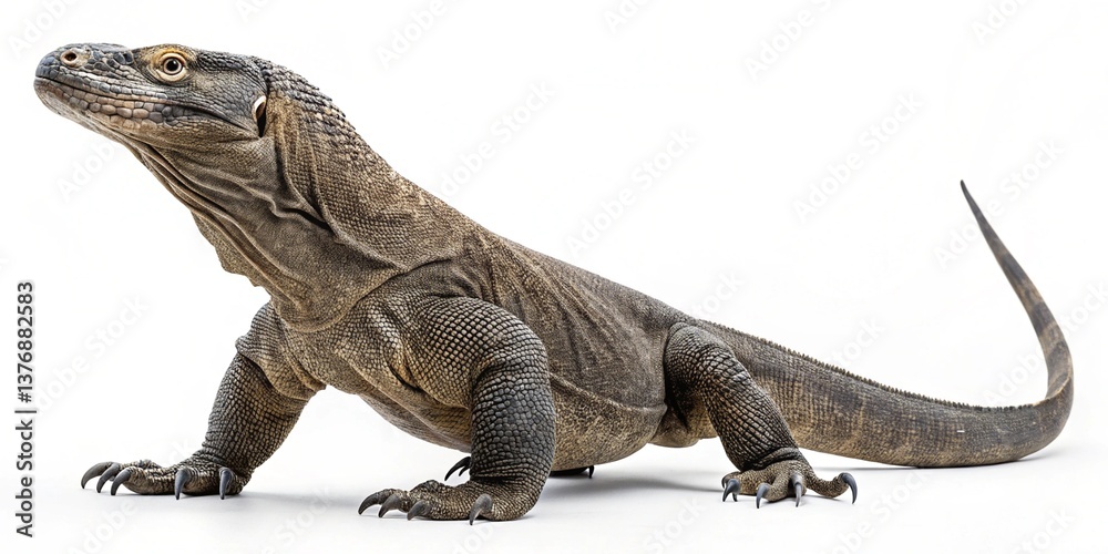 Obraz premium komodo dragon isolated on white background