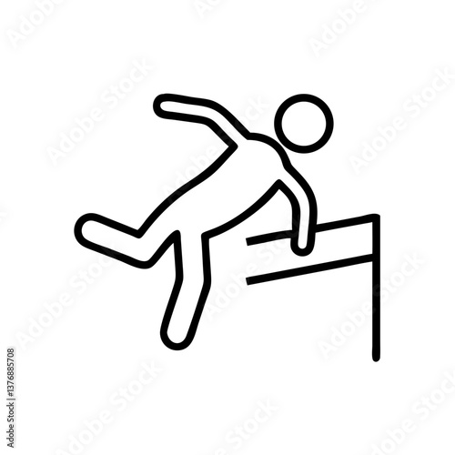 Parkour traceur vaulting over a railing with control