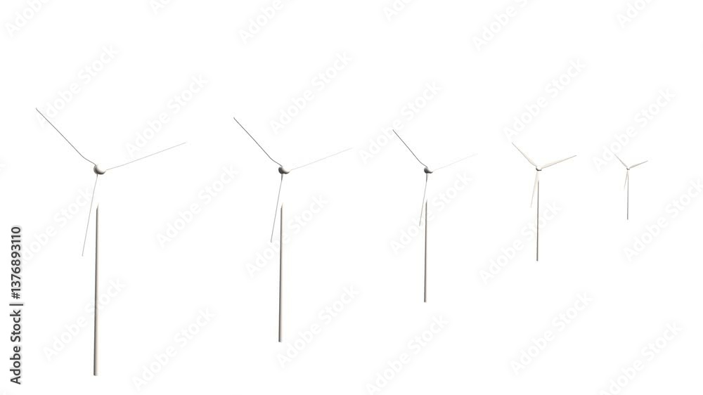 wind turbine on transparent background To customize on the background you prefer