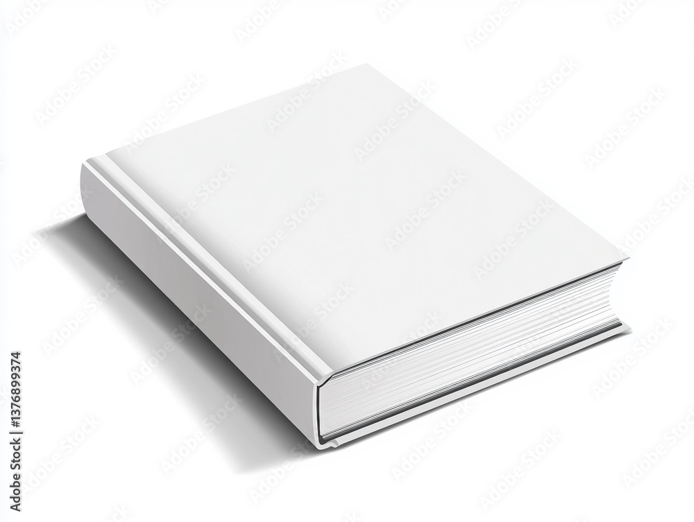 A white book with no writing on it A white book with no writing on it