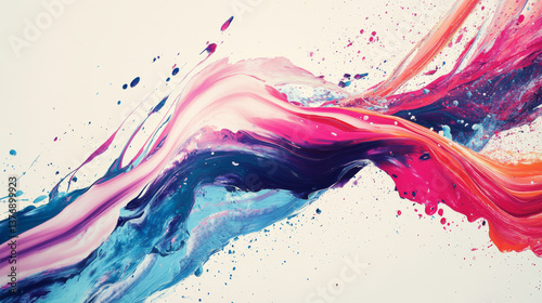 Modern backgrounds with abstract pattern of liquid blobs, flow shapes and lines. Vector creative posters set with flat illustration, trendy design with paint splashes and waves