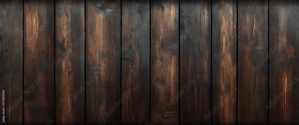 Obraz premium Dark Wood Texture Background with Natural Grain Details and Soft Lighting