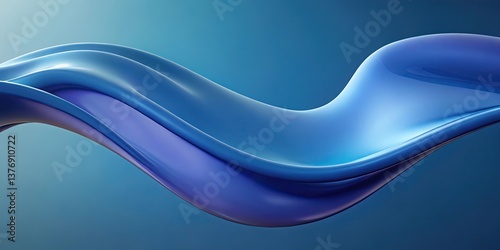 Abstract Blue Wave Background