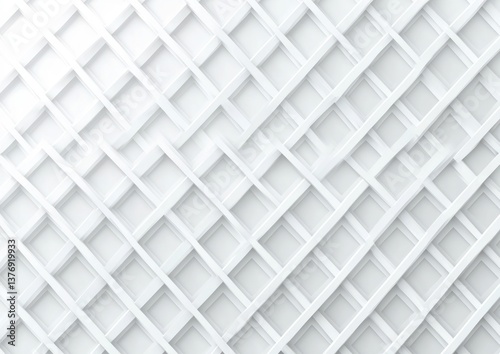 Elegant White Background Seamless Lattice Texture Minimalist Geometric Pattern Illustration