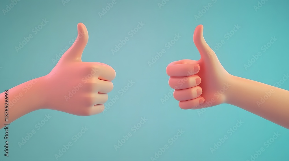 Professional Cartoon Character Hands Showing Thumb Up and Giving Like Gesture Image Professional Cartoon Character Hands Showing Thumb Up and Giving Like Gesture Image