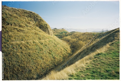 dry grass hill