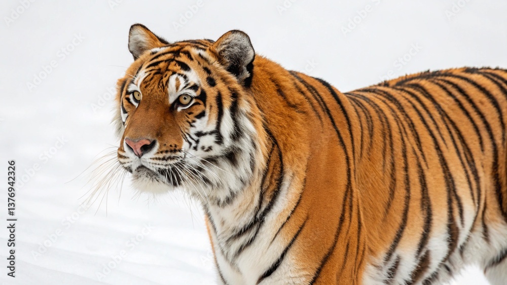 indochinese tiger isolated on white background indochinese tiger isolated on white background