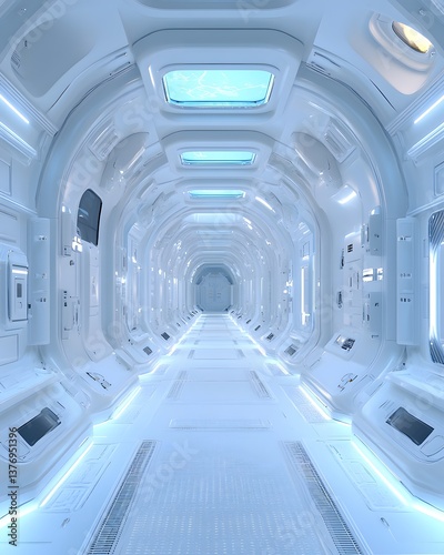 Futuristic virtual showroom with modern glass architecture and glowing panels exudes luxury and innovation  ideal for real estate ads or interior designs highlighting modernity and cutting-edge style.