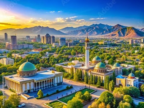 Dushanbe Tajikistan: Cityscape View with Copy Space for Text photo