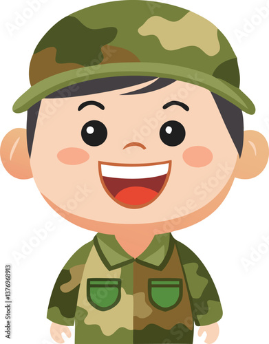 Military Boy Vector