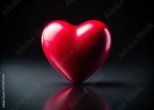 Heart Shape, Black Background, Valentine's Day, Romantic, Love Symbol, Product Photography