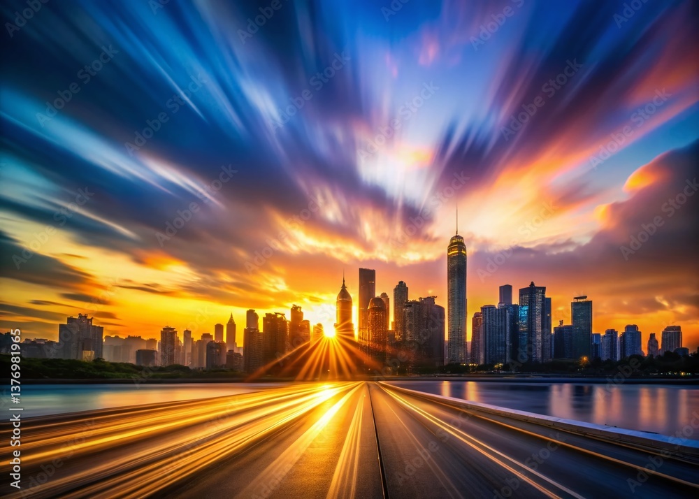 Long Exposure Darkness to Light Cityscape - Dramatic Night to Day Transition
