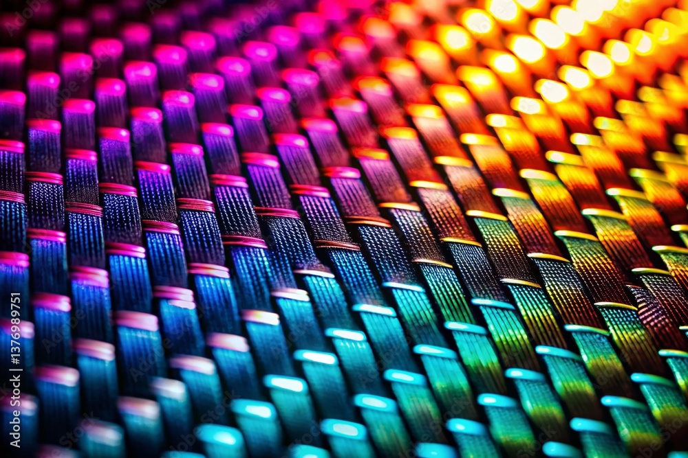 Fototapeta premium Macro Carbon Fiber Texture: Interwoven Black Weave Background
