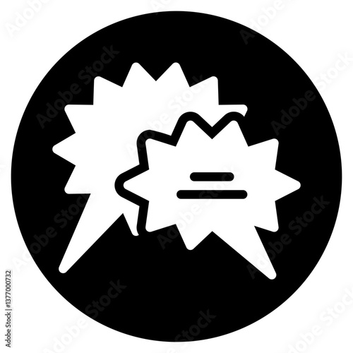quarrel glyph icon