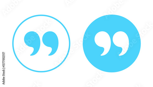 Quote icon vector. Quotation mark sign and symbol