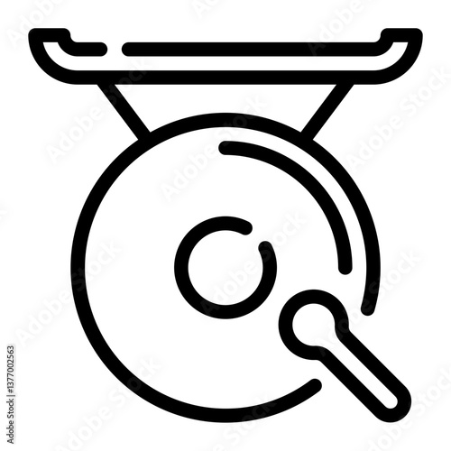 gong line icon