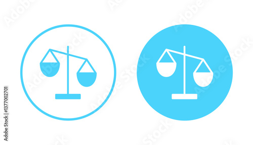 Scales icon vector. Law scale icon. Justice sign and symbol