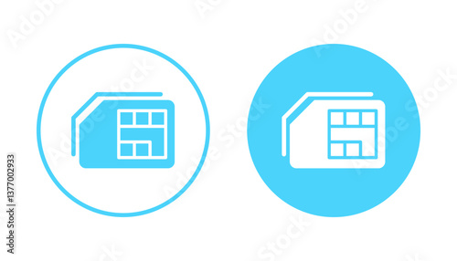 Sim card icon vector. dual sim card sign and symbol