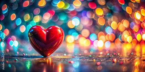 Miniature Animated Heart, Tilt-Shift Macro Photography, Cute Love Symbol