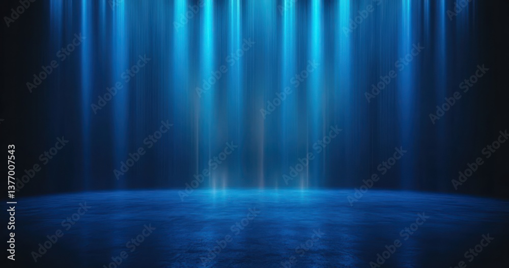 Obraz premium Futuristic Abstract Technology Background with Blue Light Beams and Modern Science Graphics