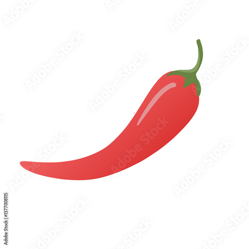 red hot chili pepper. Fresh Chili illustration on transparant background