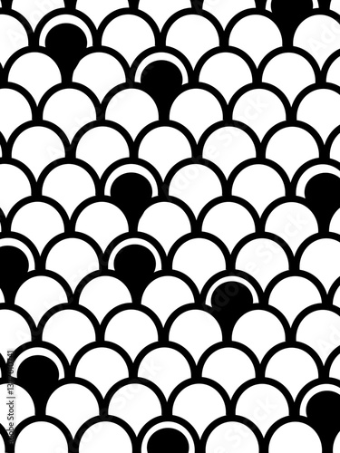 snake skin pattern. vector motifs snake scale black and white