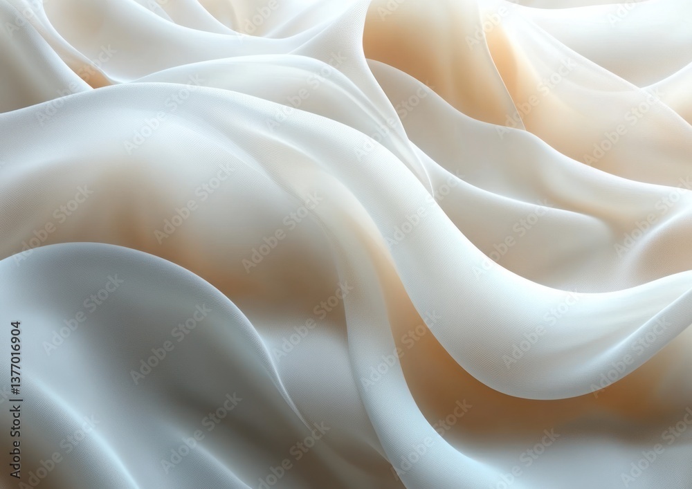 Fototapeta premium Elegant Smooth Curves Beigebg Frame Material Abstract Background