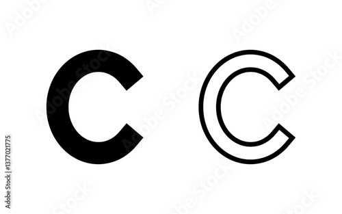 Copyright icon vector illustration. copyright sign and symbol