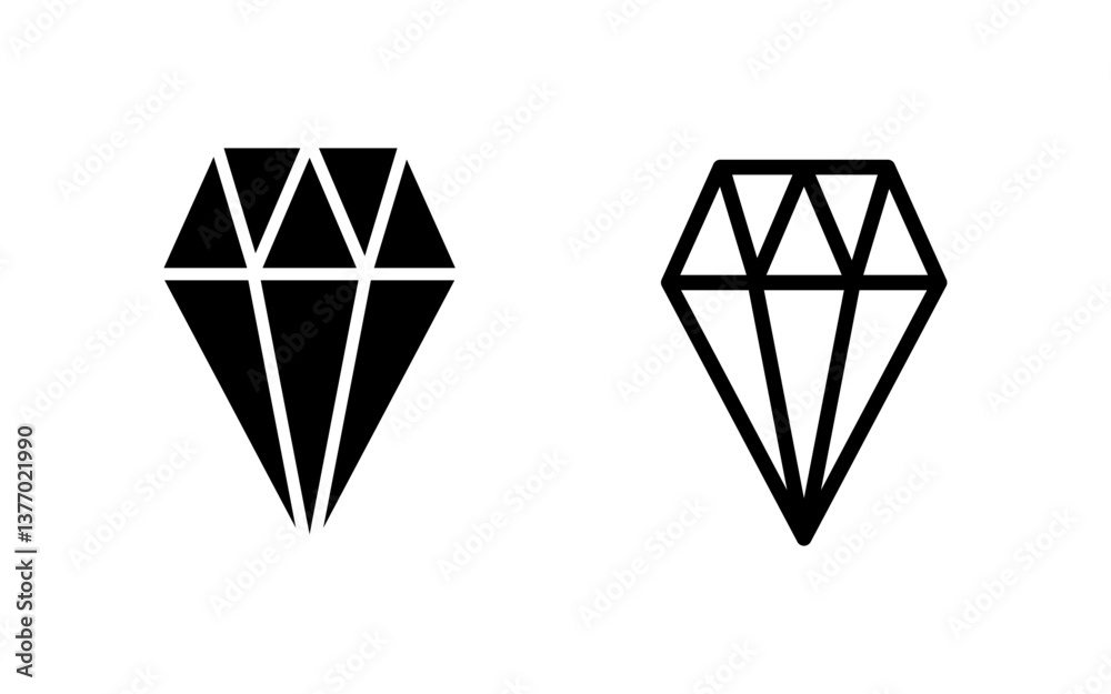 Diamond icon vector illustration. diamond gems sign and symbol Diamond icon vector illustration. diamond gems sign and symbol