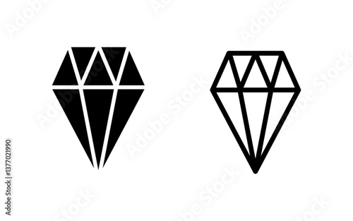 Diamond icon vector illustration. diamond gems sign and symbol