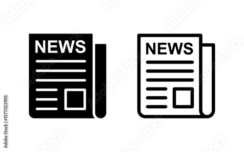 Newspaper icon vector illustration. news paper sign and symbolign