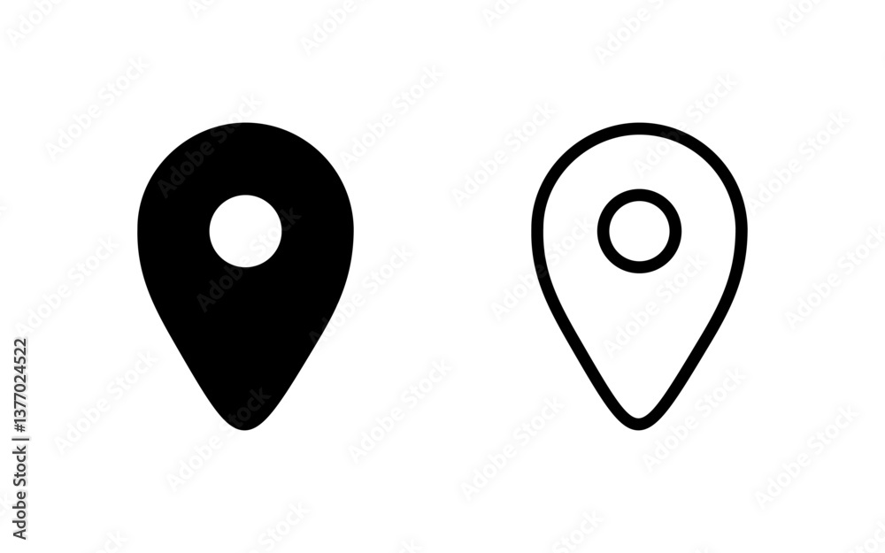 Pin icon vector illustration. Location sign and symbol. destination icon. map pin Pin icon vector illustration. Location sign and symbol. destination icon. map pin