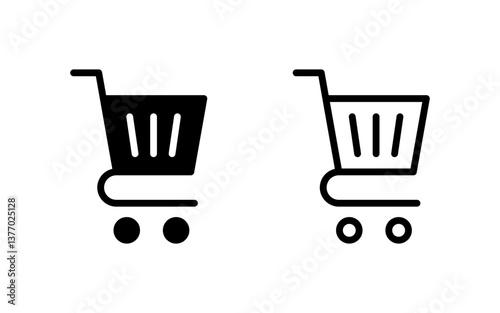 Shopping icon vector illustration. Shopping cart sign and symbol. Trolley icon