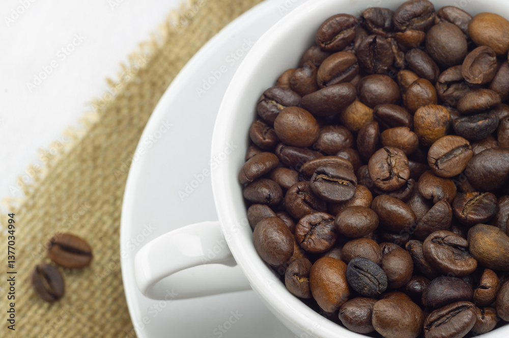 Fototapeta premium Cup of aromatic coffee.