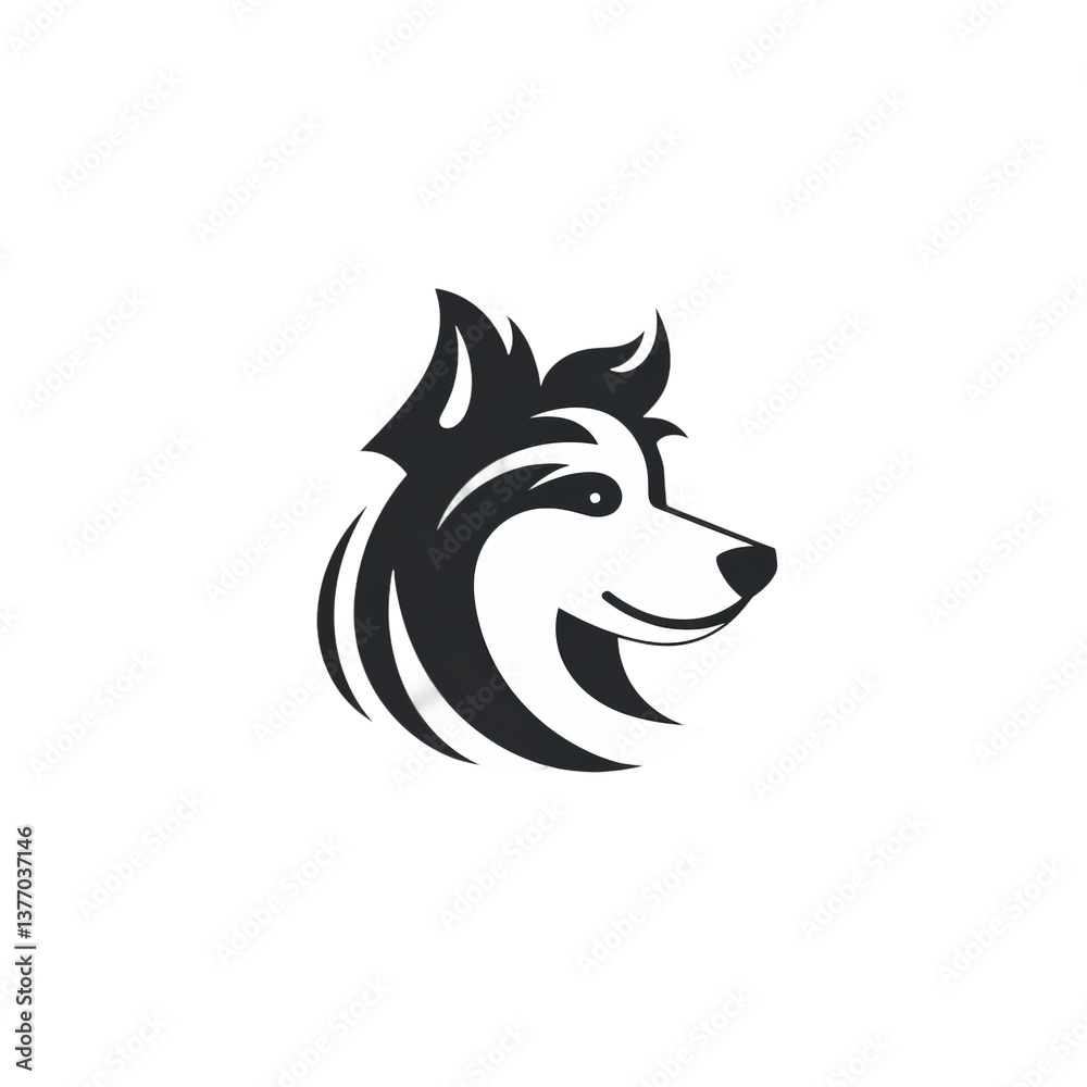 Naklejka premium vector drawing of a dog 