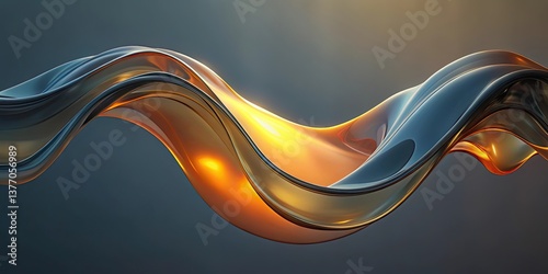 Abstract Metallic Wave Background