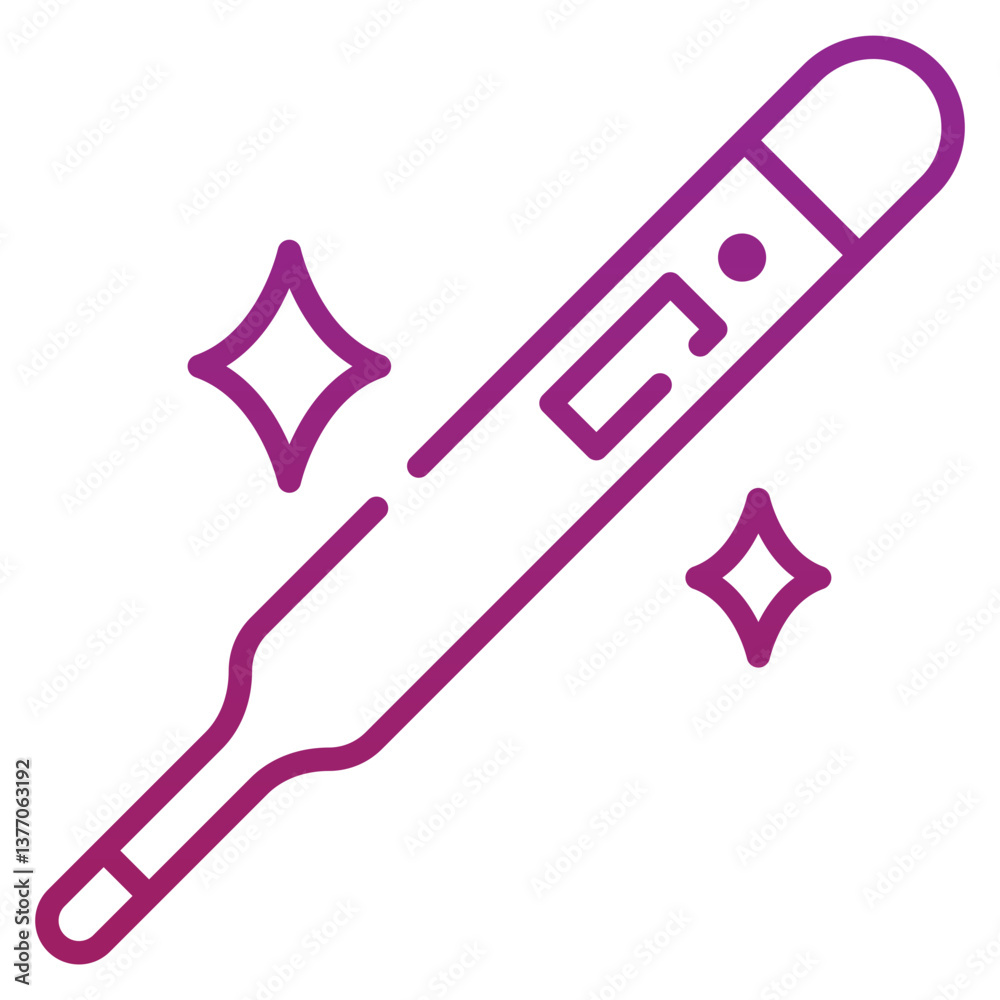 Fototapeta premium Medical Thermometer Gradient Icon
