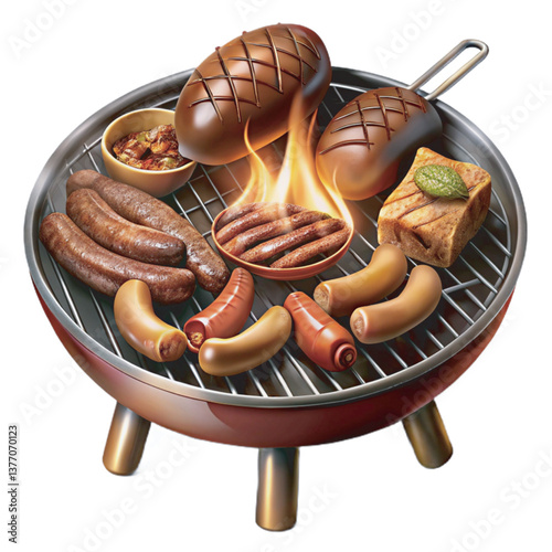 A sizzling barbecue feast on a grill for National Barbecue Day